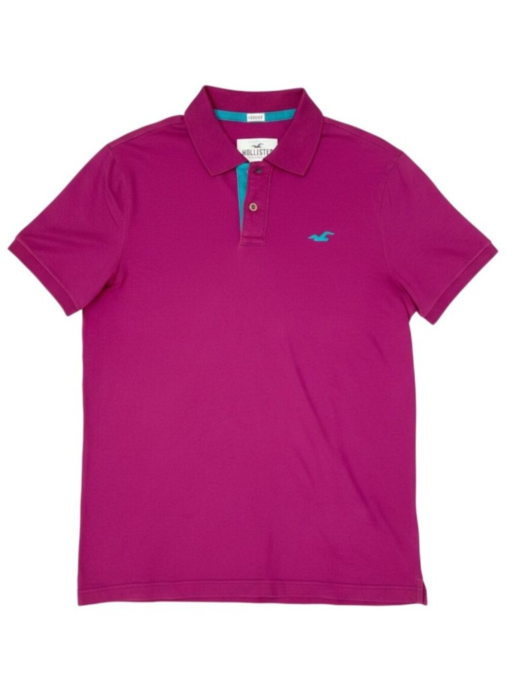 Hollister Men’s XL Burgundy Stretch Polo Shirt Short Sleeve Cotton Blend